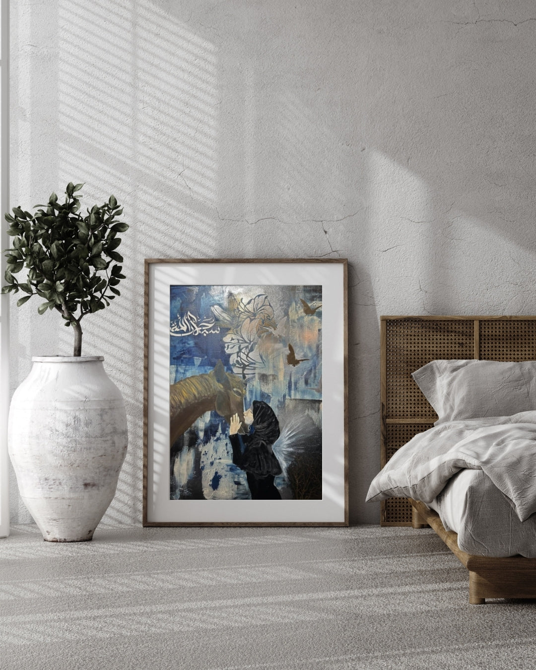 Close-up detail of Perfect Storm cotton rag art print texture by LizyG&Co