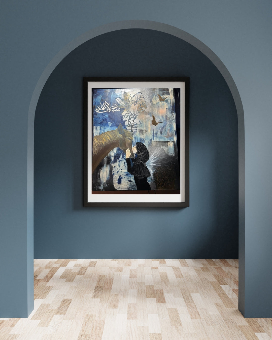 Close-up detail of Perfect Storm cotton rag art print texture