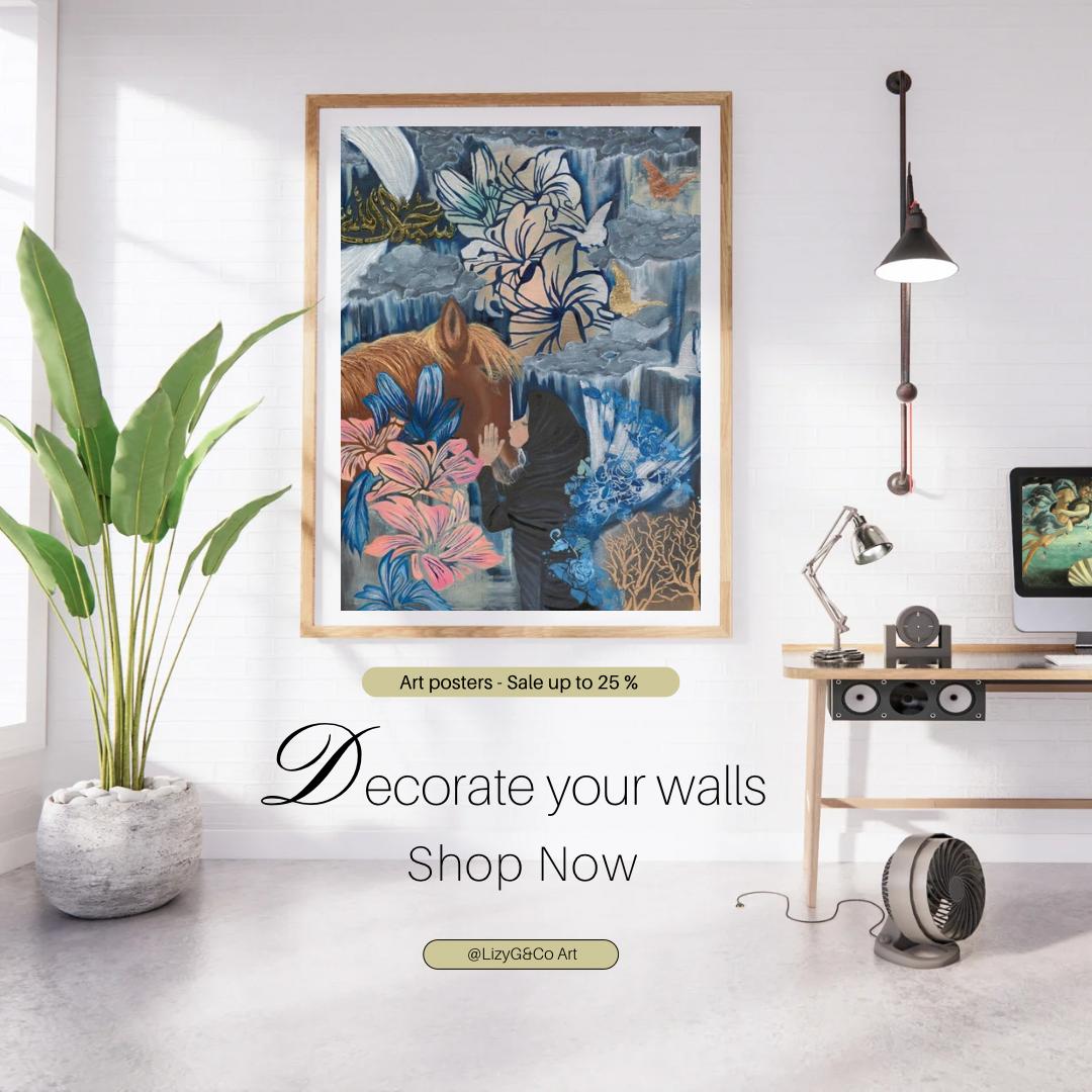 Perfect Storm abstract wall art styled in a modern interior art print by LizyG&Co